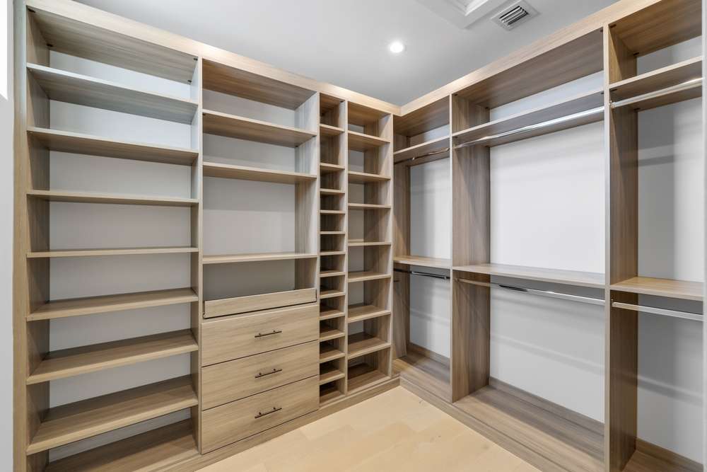 Custom closet designed for Centennial home layout