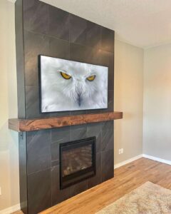 Basement Fireplace Tile Installation in Centennial, CO