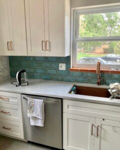 Teal Backsplash