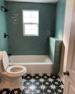 Teal Bathroom Tile