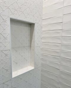 White Shower Tile